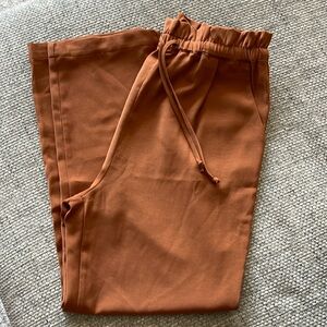 Rust wide leg pant